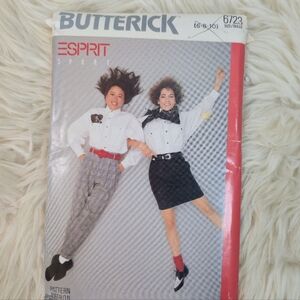 Butterick Vintage Esprit Sport Misses Skirt Shirt & Pants Sewing Pattern 6723